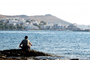 Fishing from shore in the Greek Islands