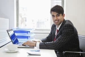 Indian Businessman in London Office