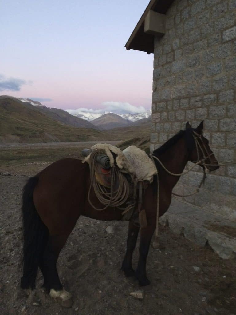Mounting up at dawn for river crossing