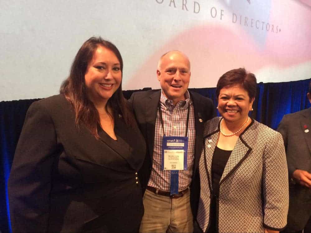 NAR 2018 President Elizabeth Mendenhal, Mike Cobb, AREAA Chair Vicky Silvano