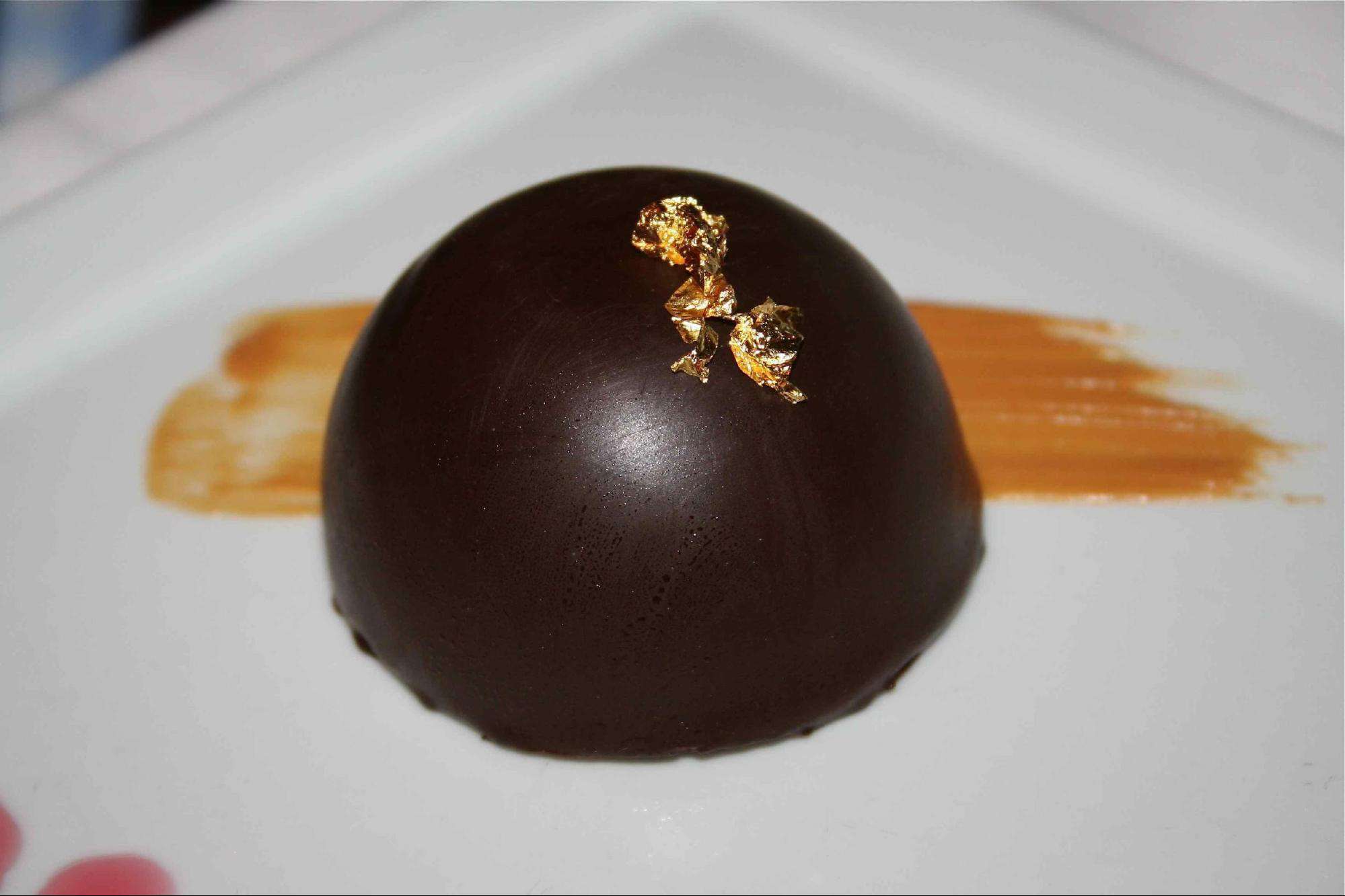 Exotic Chocolate Dessert with Edible Gold