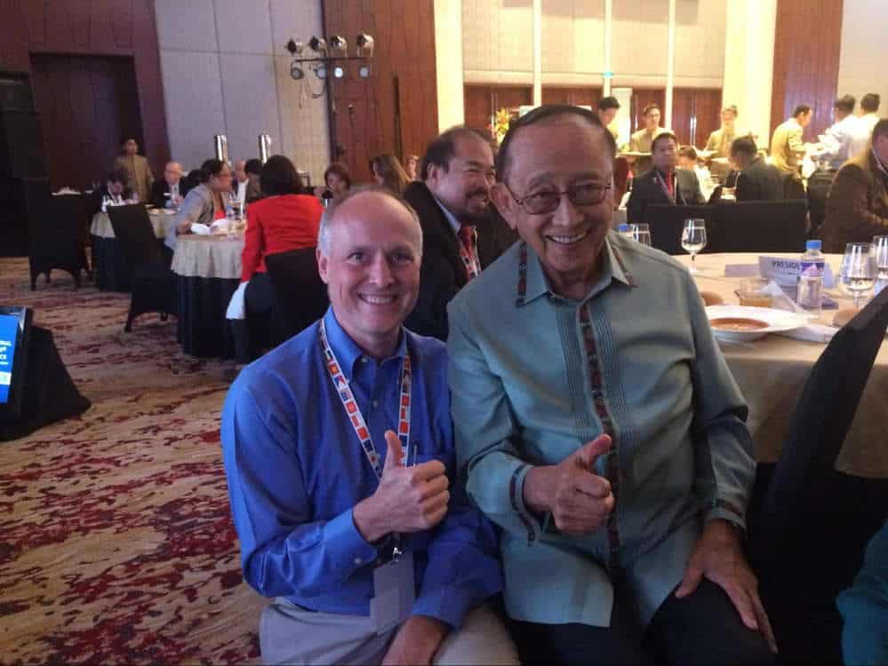 Mike Cobb and Fidel Ramos,Former President of the Philippines