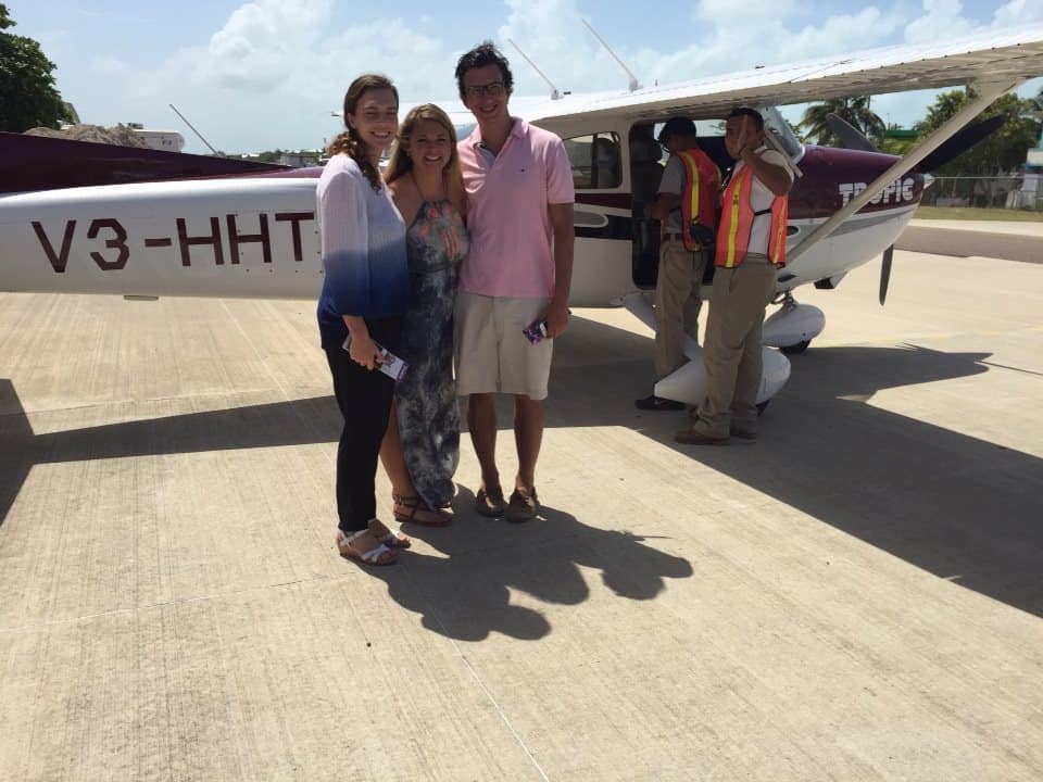 Rachel, Jess and I about to fly over the Blue Hole