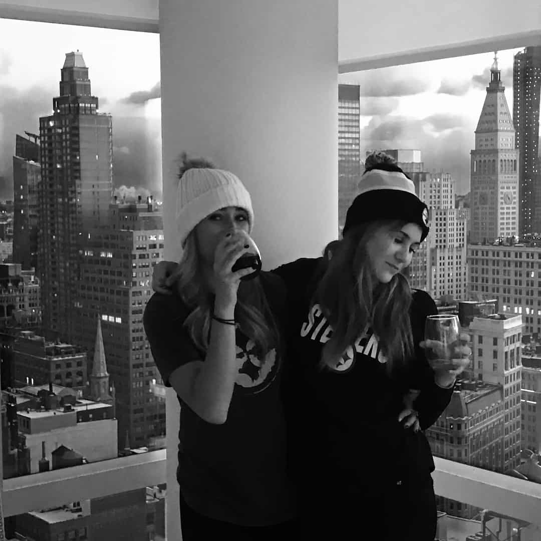 Two close friends in NYC who better be visiting me soon!