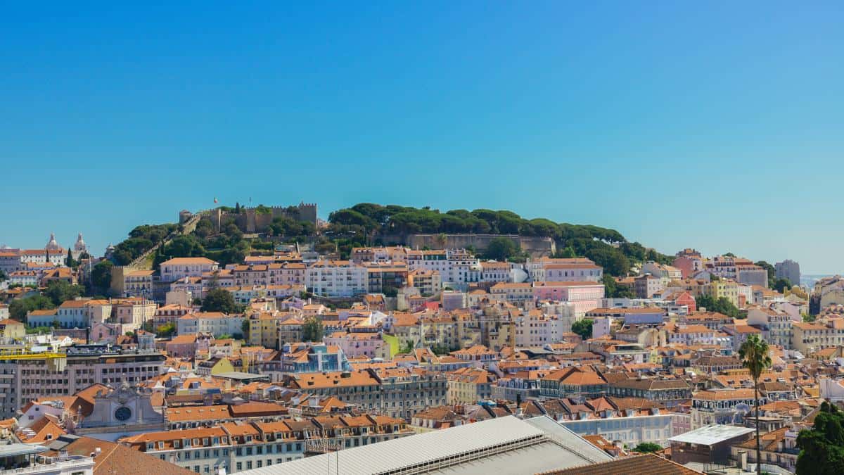 Historic centre of Lisbon from one of the city's Miradouros
