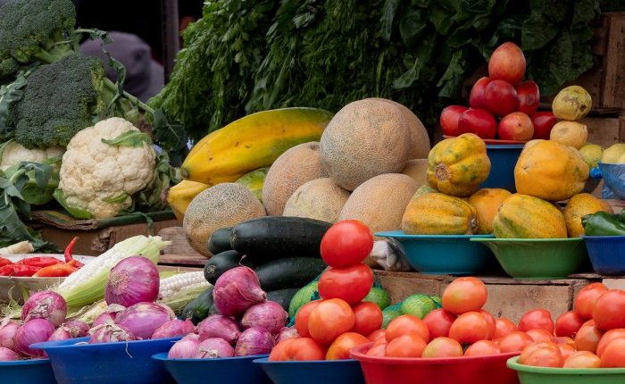 Vegetable market in Ecuador
