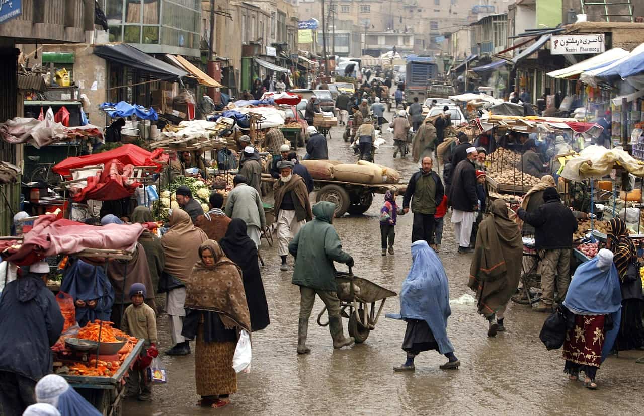 public market in Afghanistan