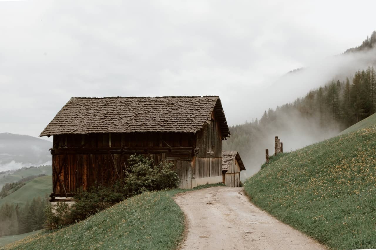 a hut among natural beauty