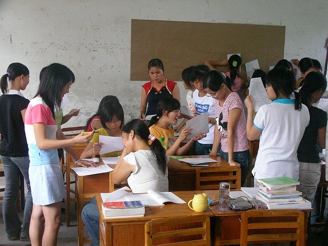 classroom with girls