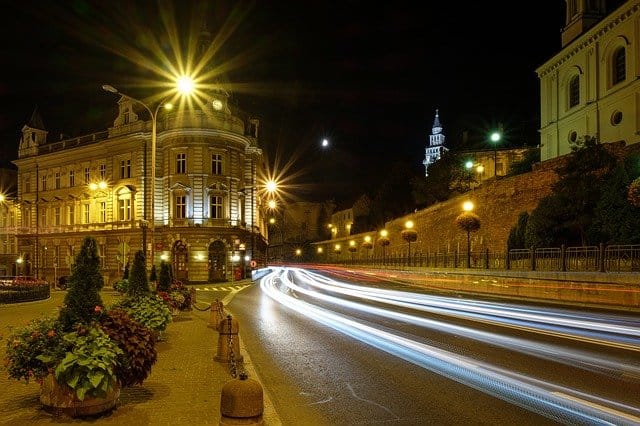 Empty street in Poland