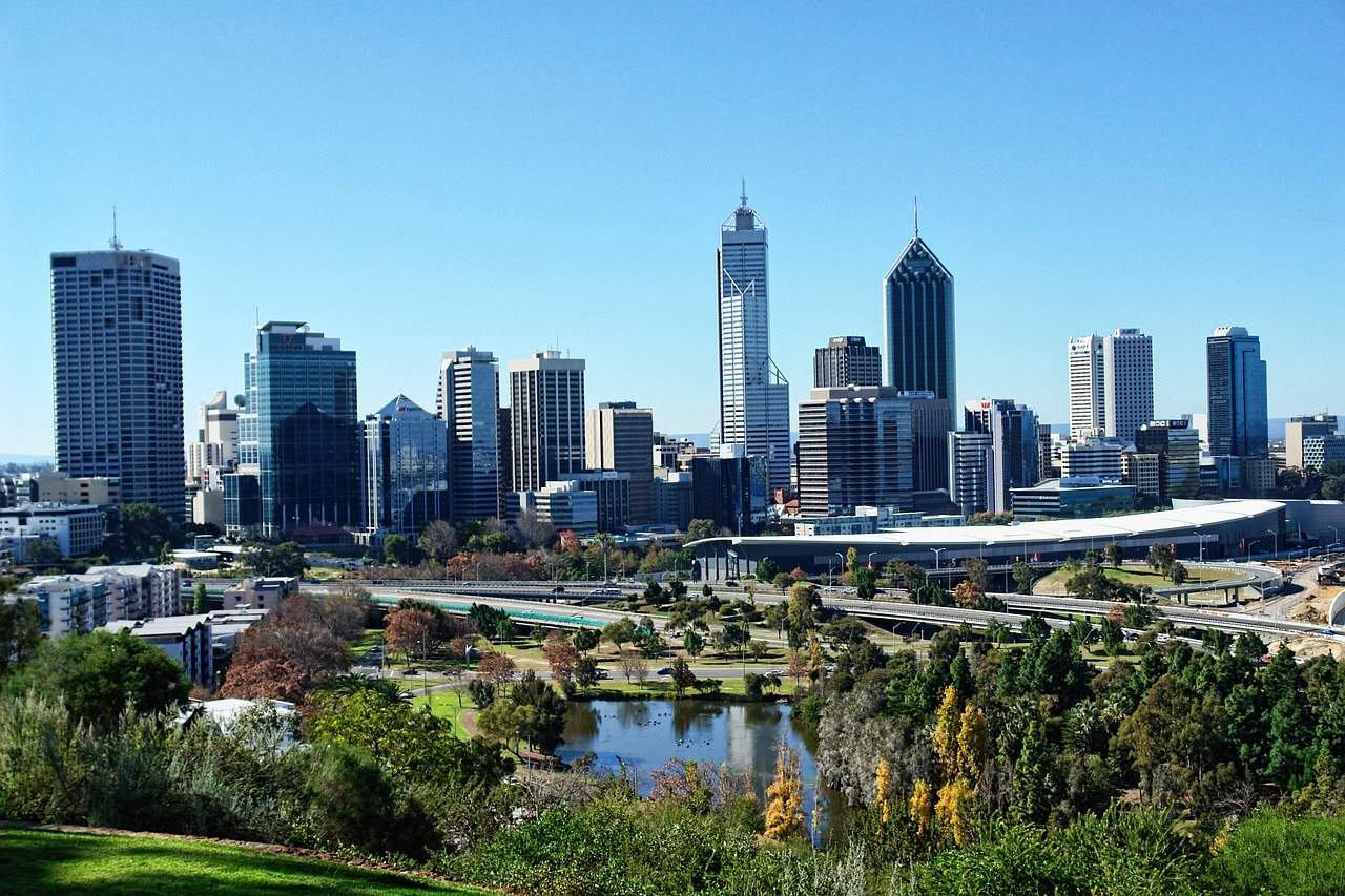 Skyline of Perth Australia