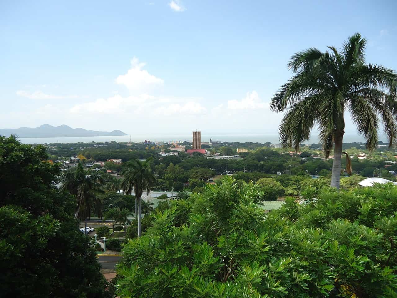 View of the shore and city of Managua, Nicaragua