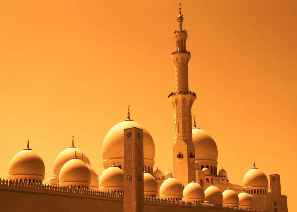 Top of a mosque with it's spires