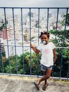 child at gate in Rio