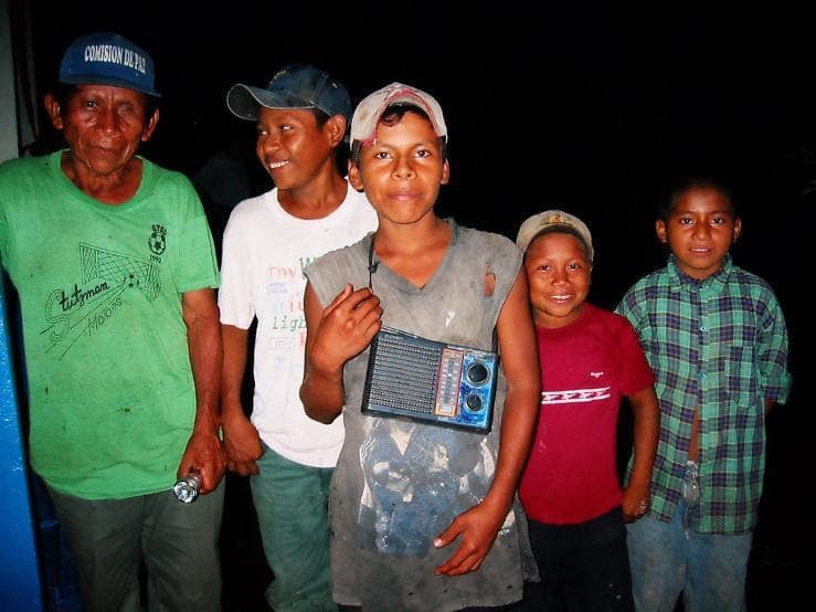 Boys posing for the camera in Nicaragua