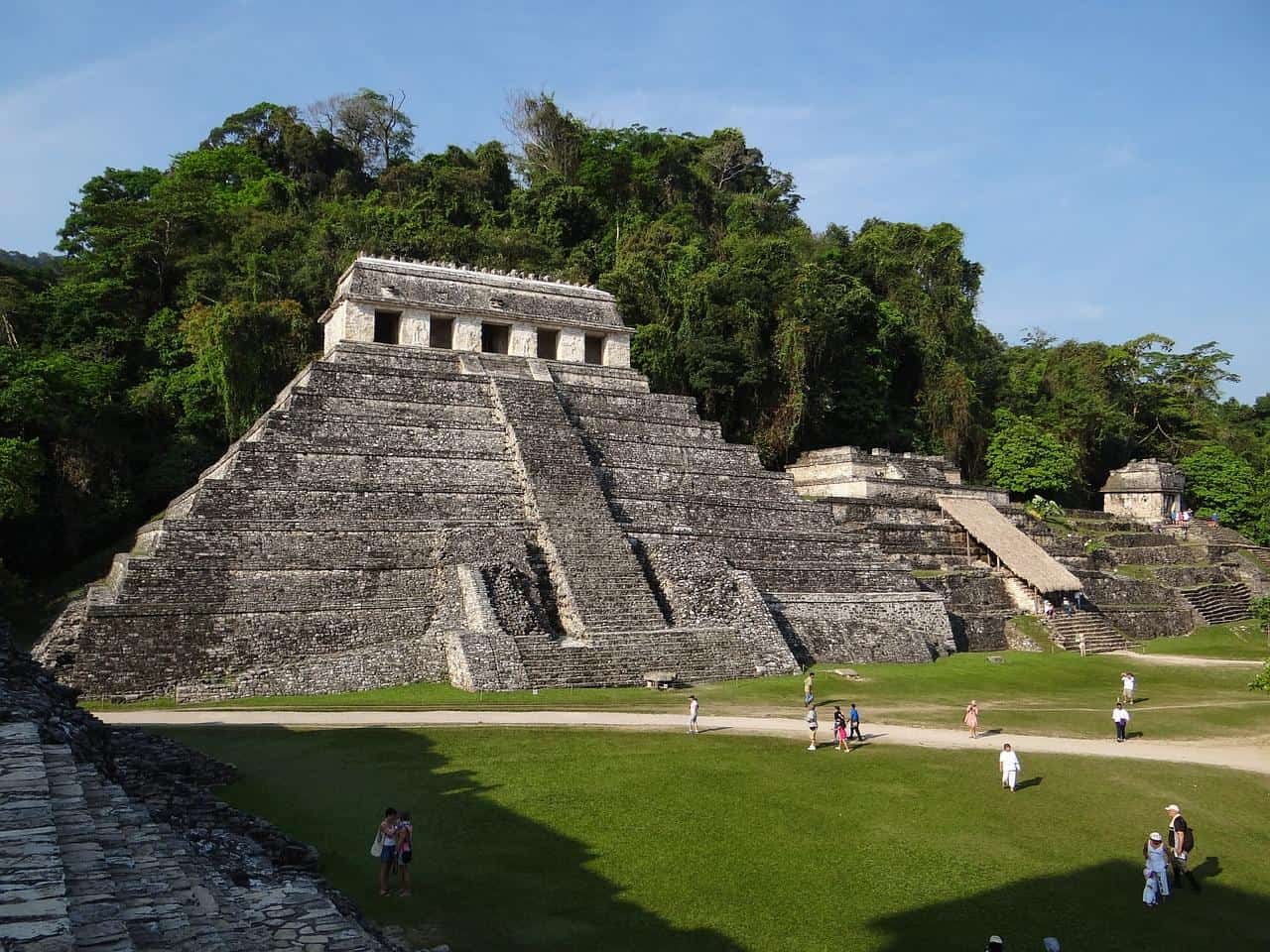 Mayan temple on a sunny day