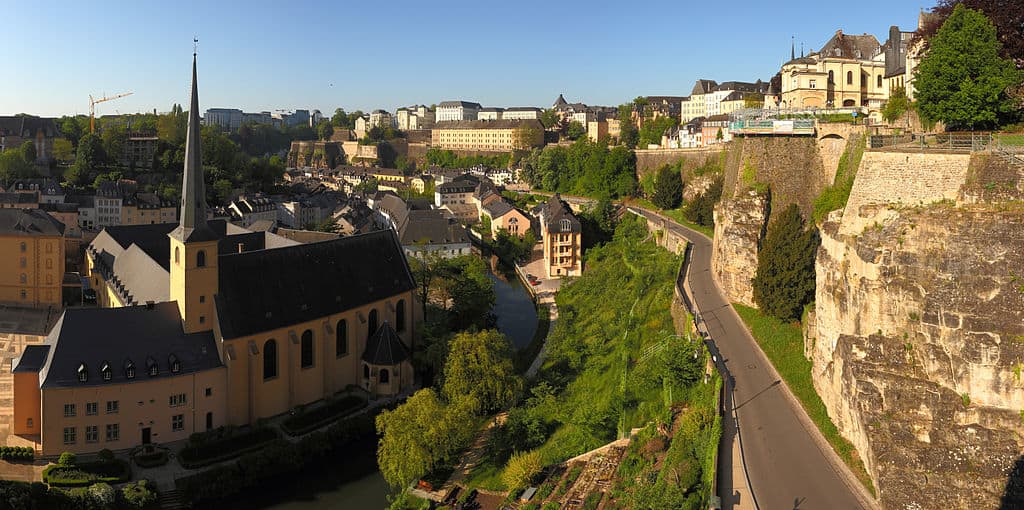 aerial view of a serene town