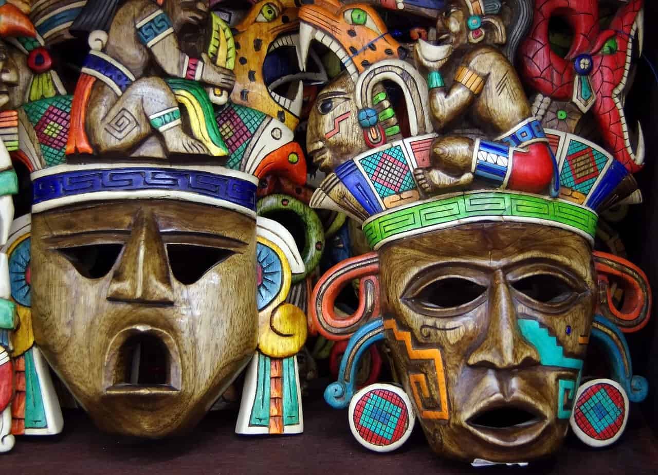 Wooden masks from Mexico