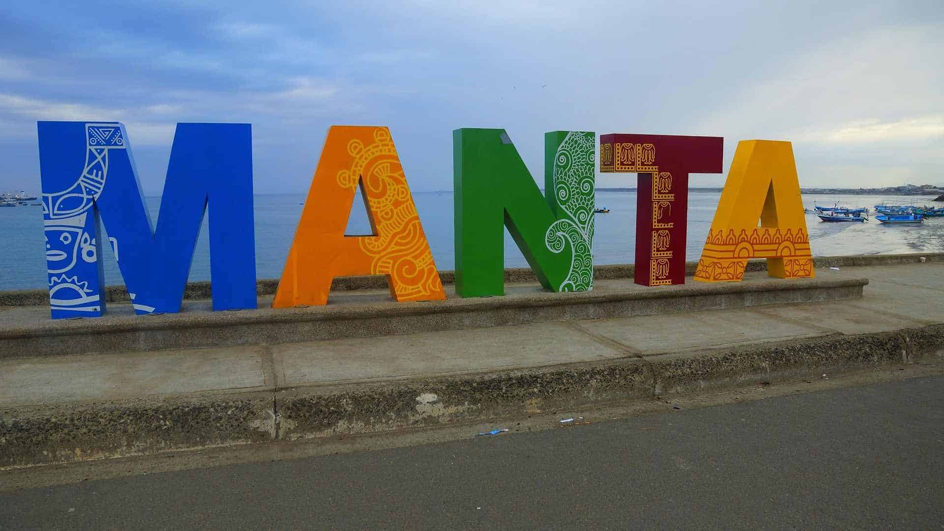 Manta block letters