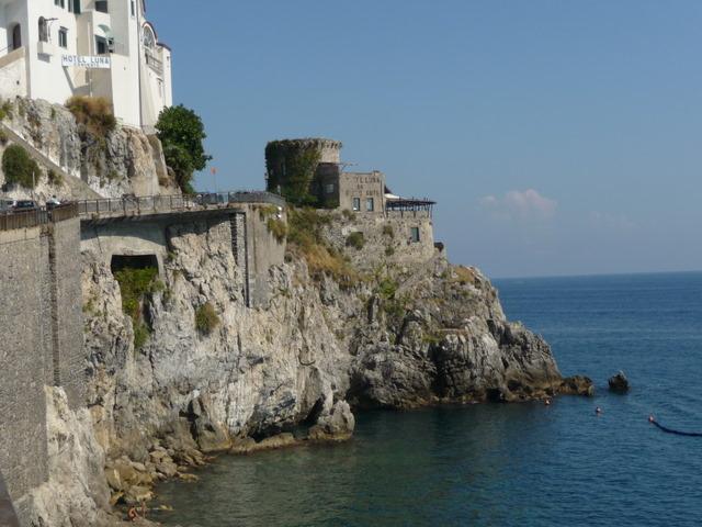 overlooking the Amalfi coast