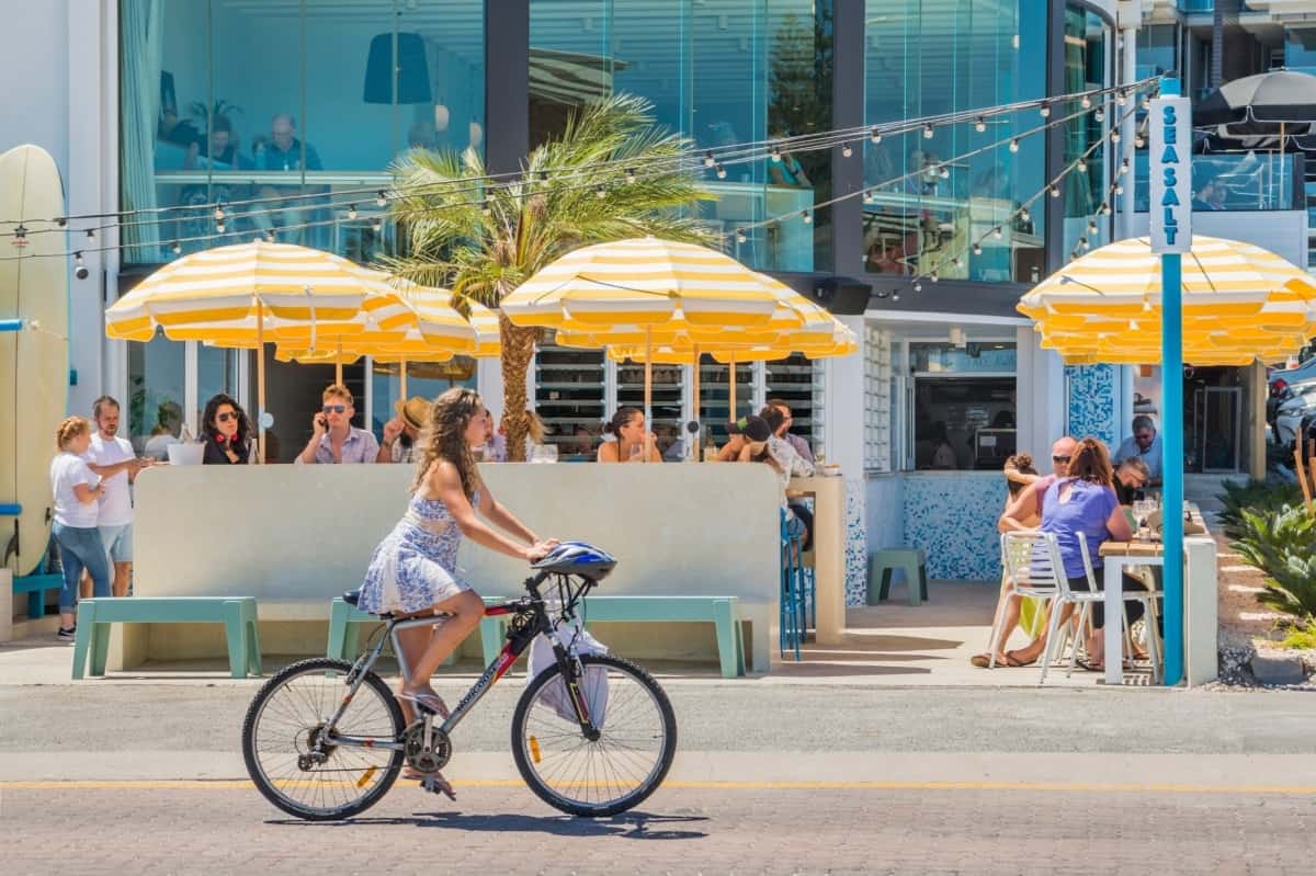 Girl on a bike in Australia