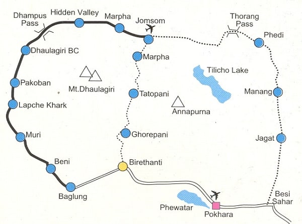 The Route to Dhaulagiri