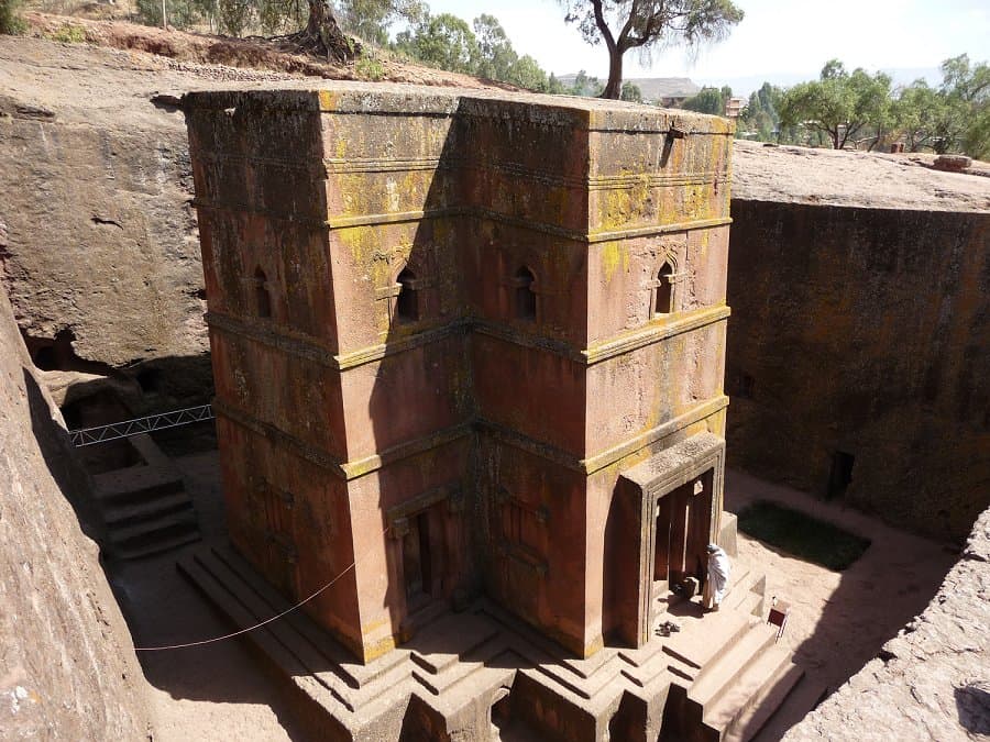 Excavated building in Africa