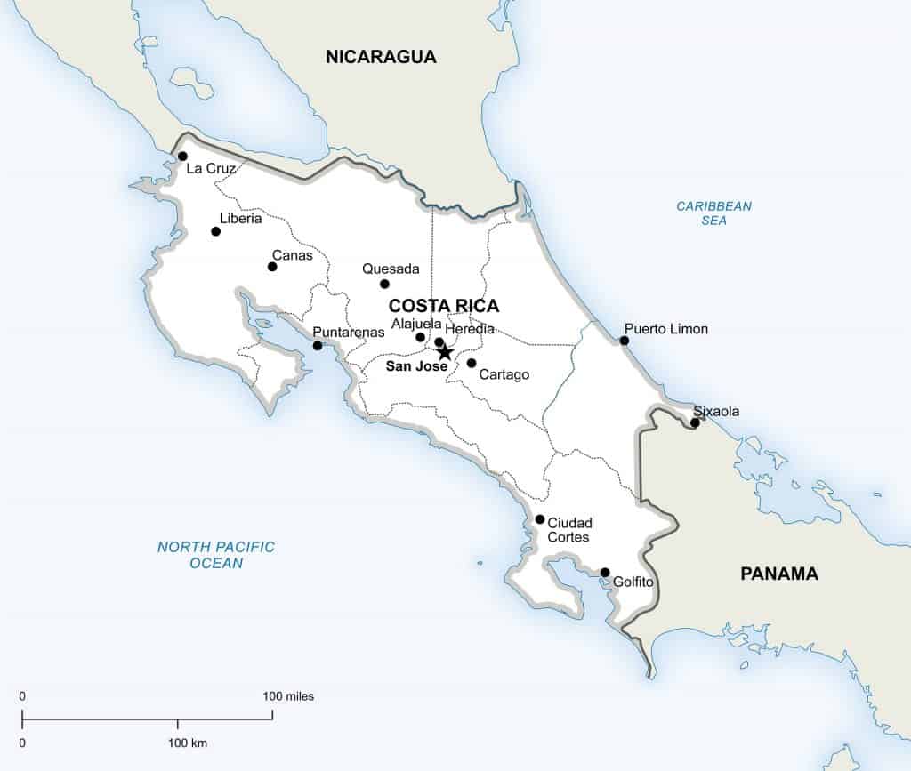 Map of Costa Rica