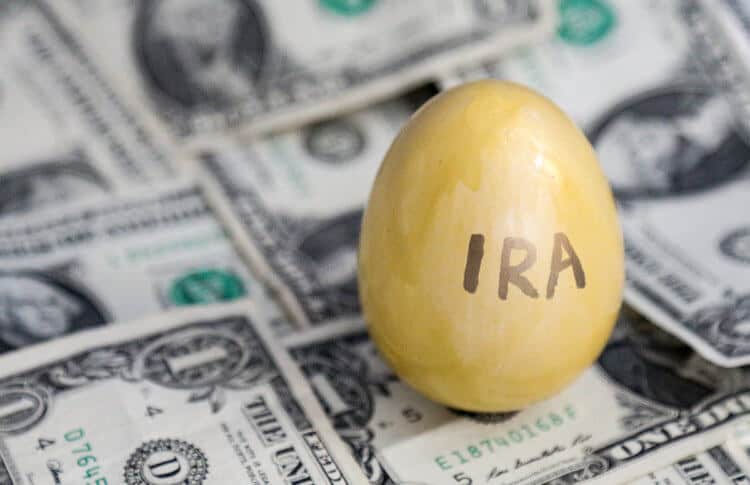 an egg shape IRA's over cash
