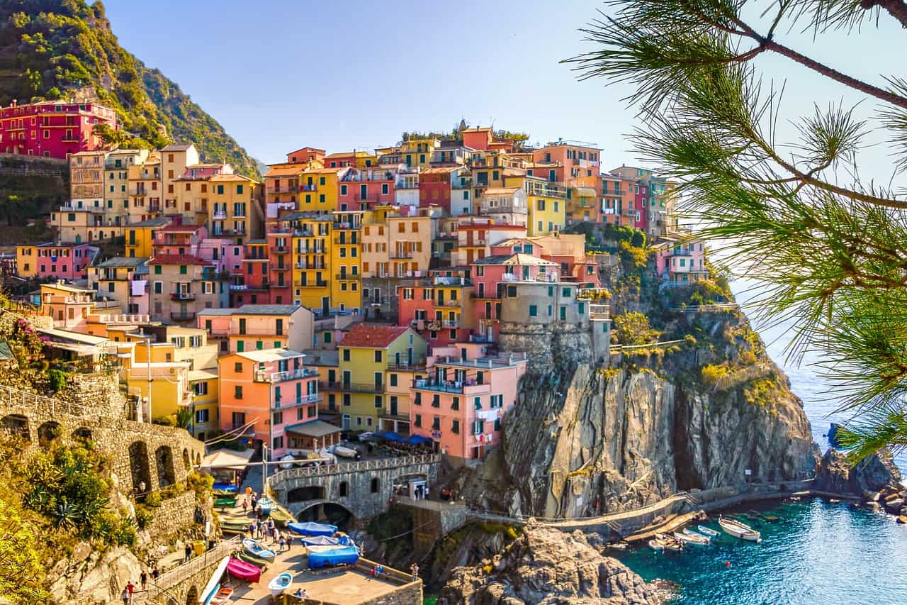 colourful house by the shore of Italy