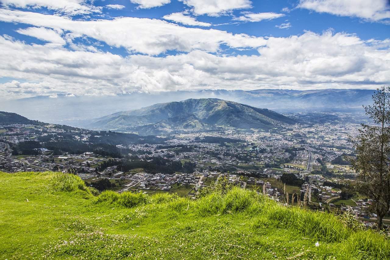 Overlooking a city in Ecuador