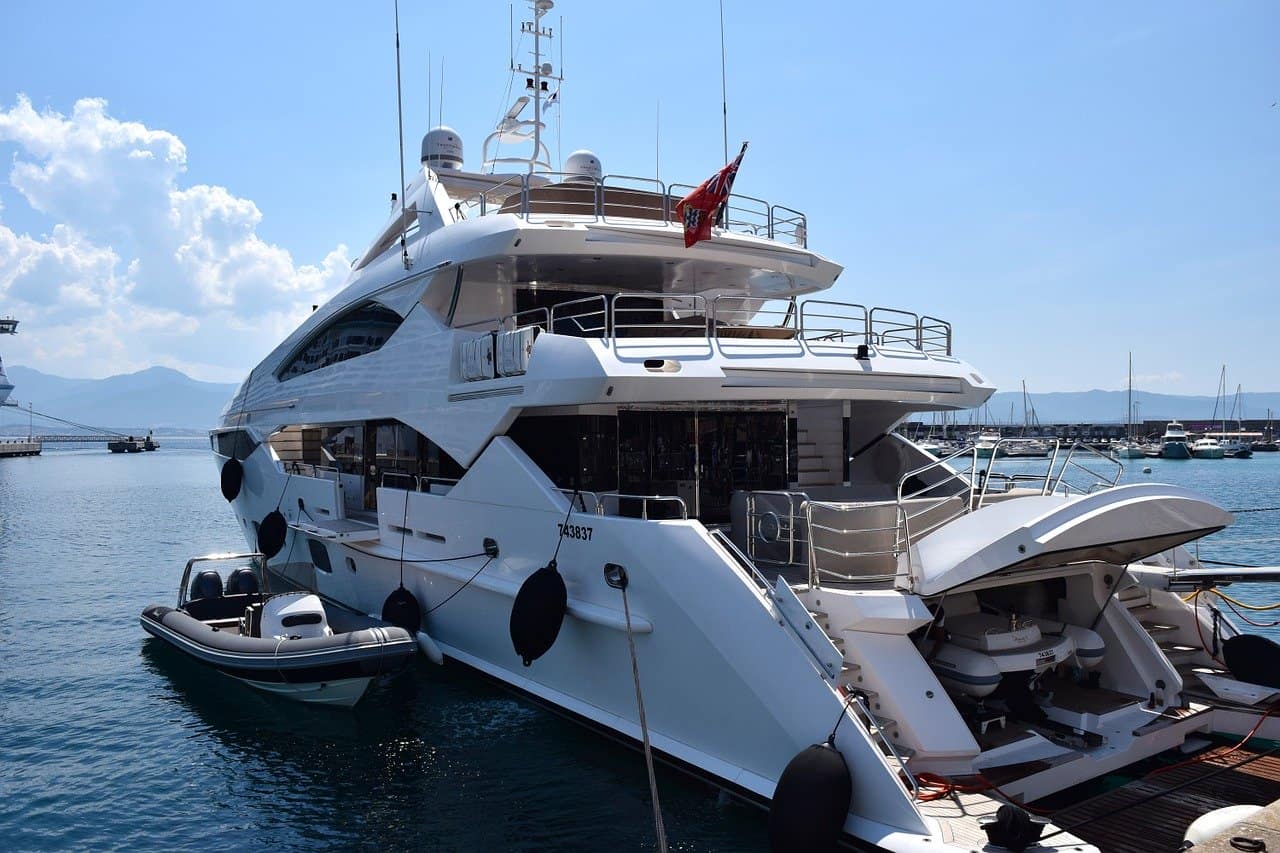 Luxury Yacht with toys