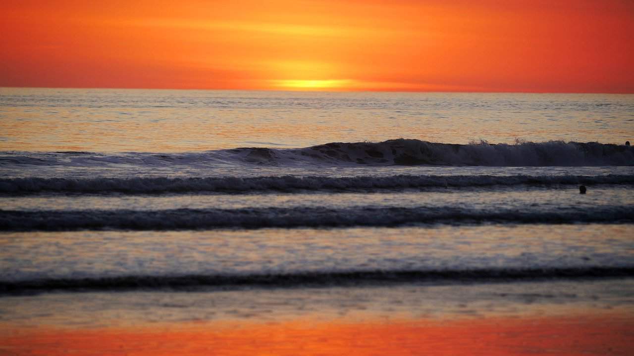 Ocean sunset in Costa Rica
