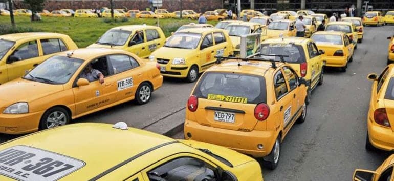 Taxis in Medellin, Colombia