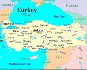 Map of Turkey