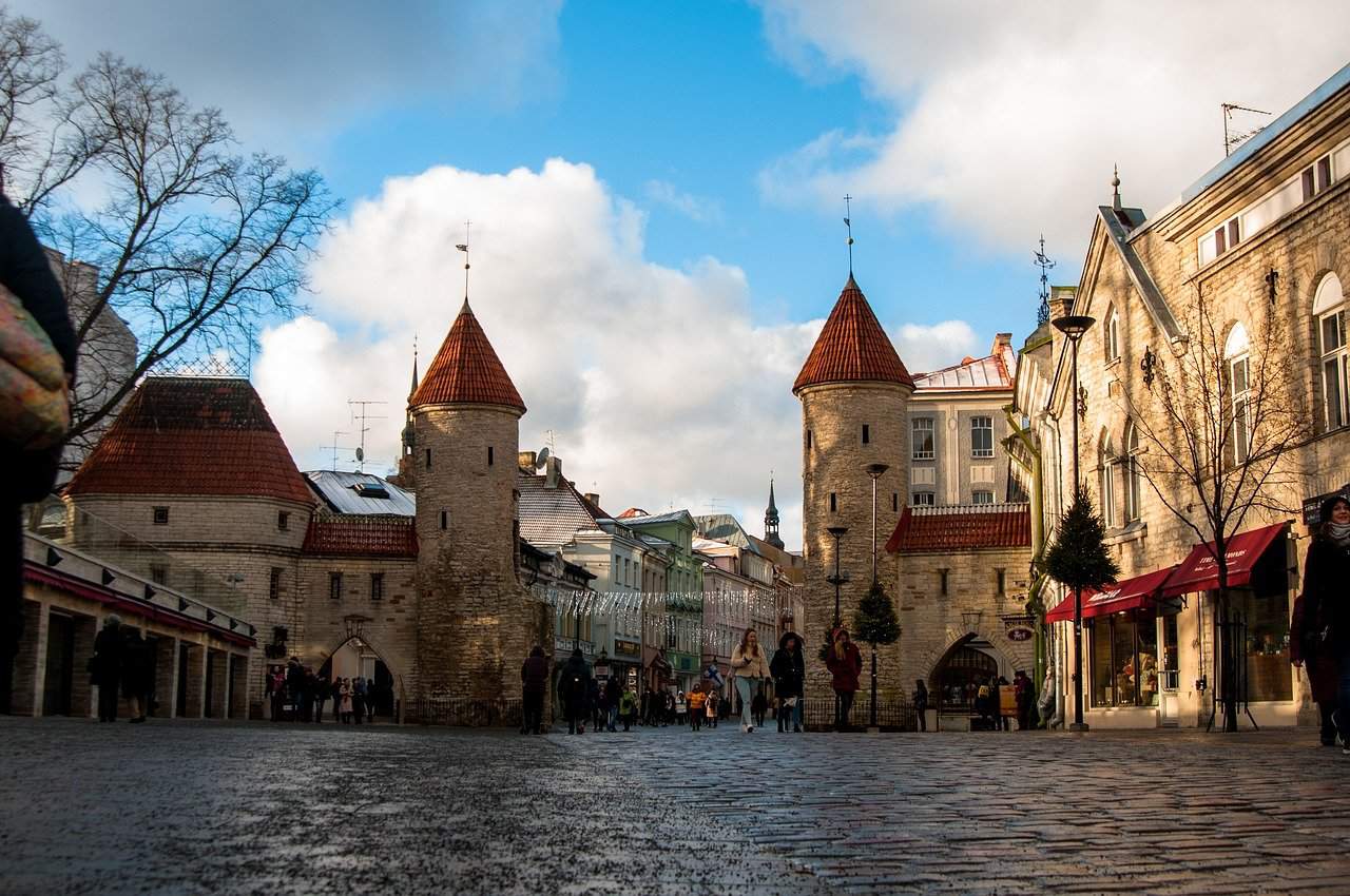 Estonia architecture in the fall