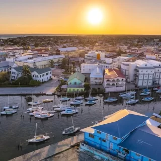 Thriving downtown Belize City.