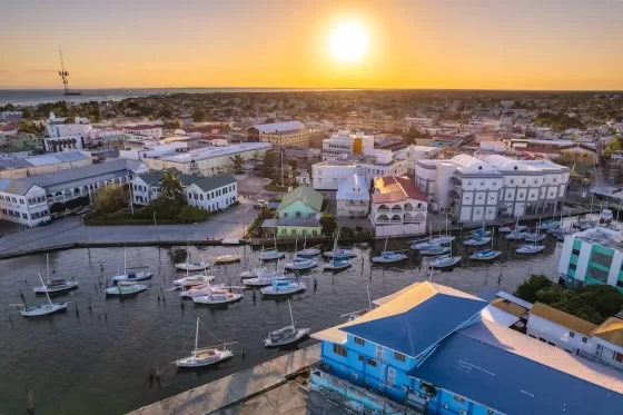 Thriving downtown Belize City.