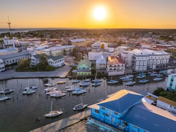 Thriving downtown Belize City.