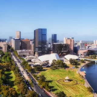 Happiest City in Australia, Adelaide’s skyline peeks through the Park Lands