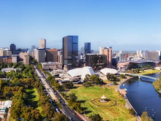 Happiest City in Australia, Adelaide’s skyline peeks through the Park Lands