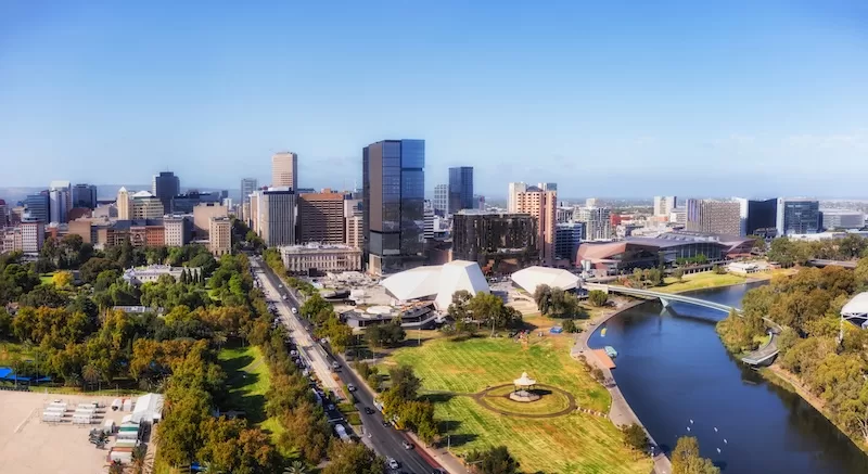 Happiest City in Australia, Adelaide’s skyline peeks through the Park Lands
