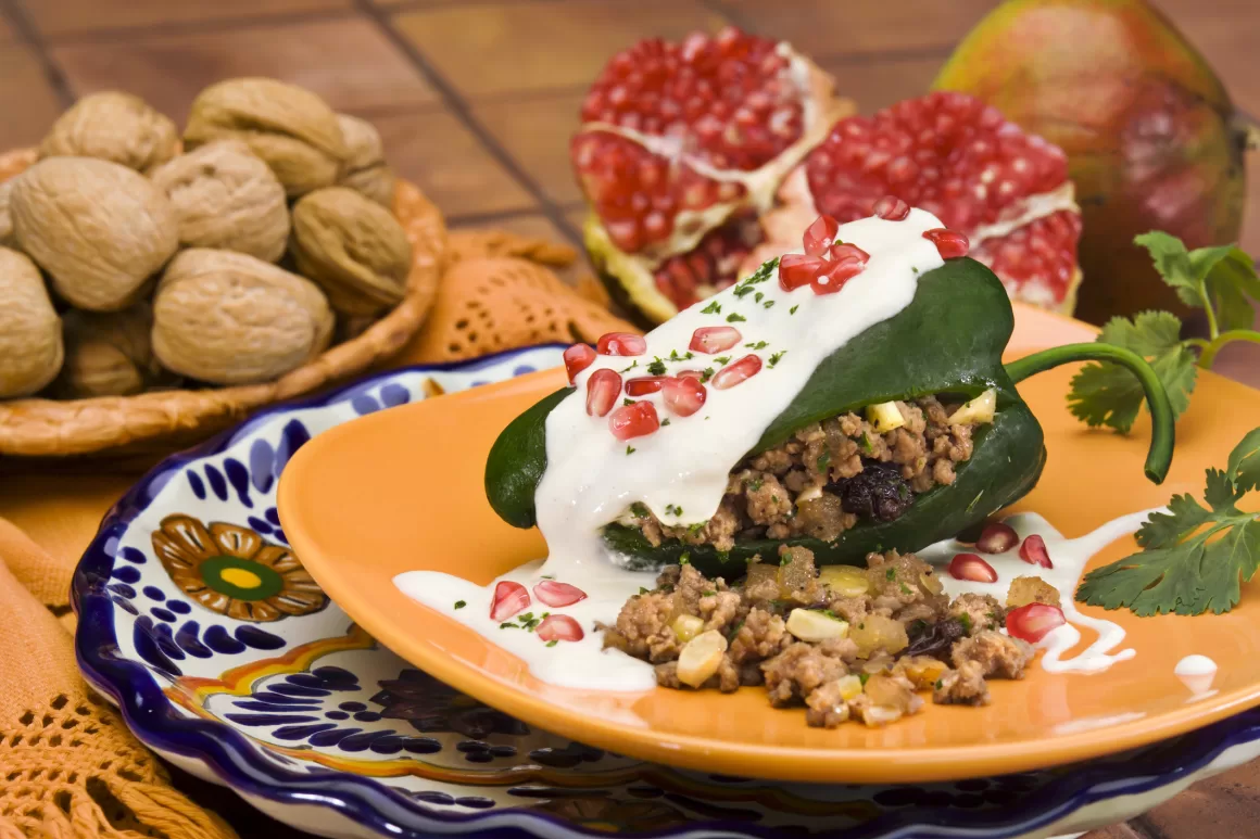 Mexican meal in to the state of Puebla