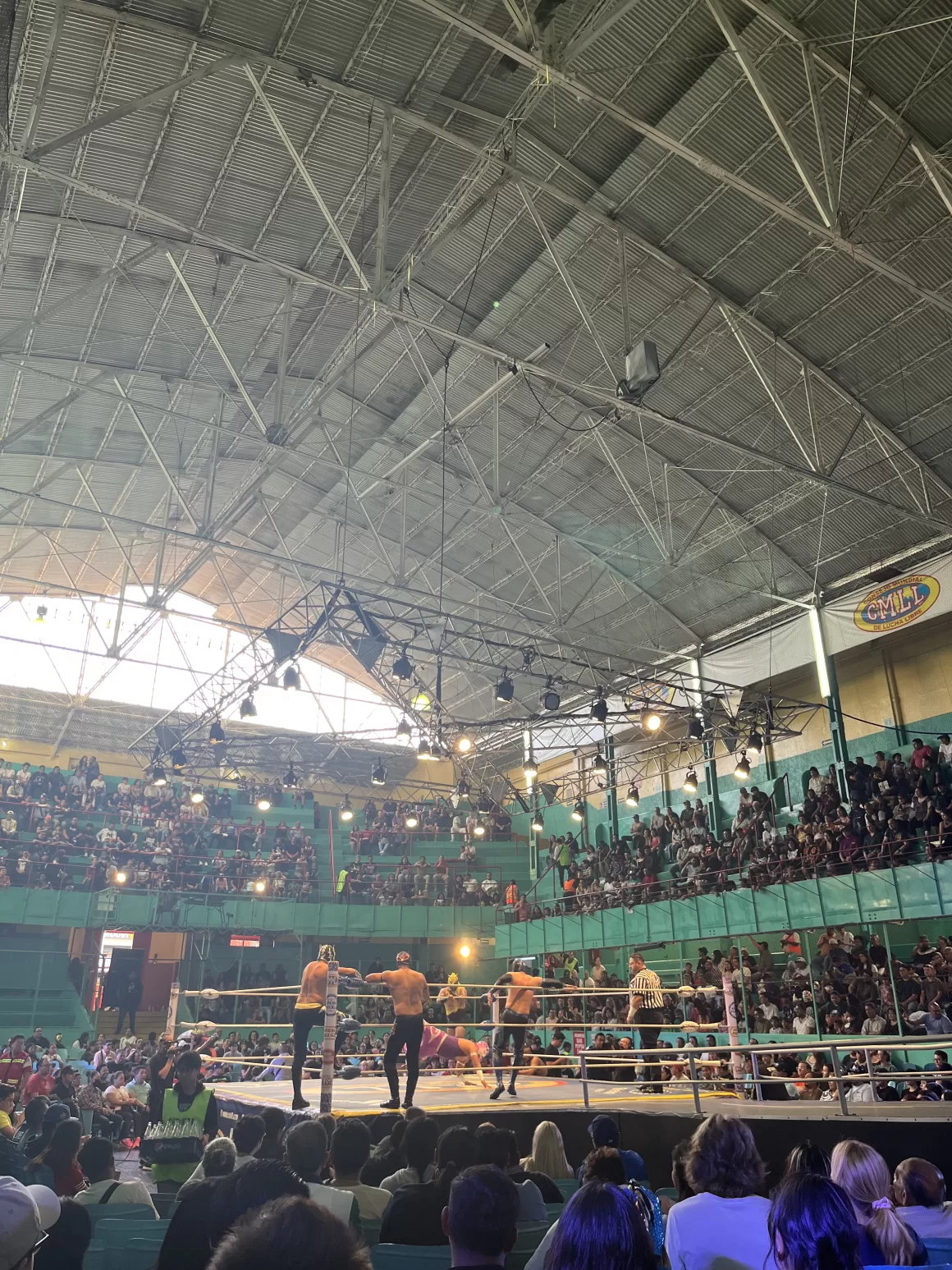A local wrestling match