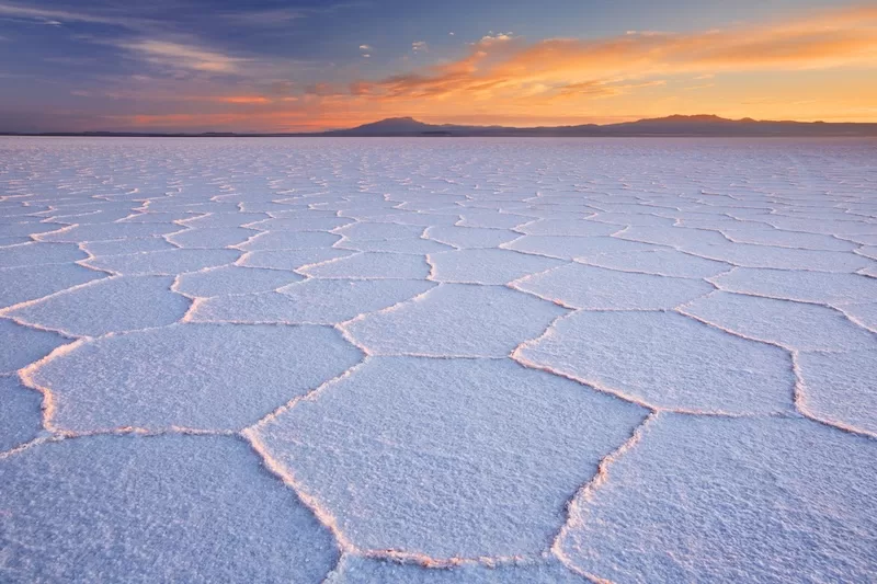 Salar de Uyuni in Bolivia, the world's largest salt flat