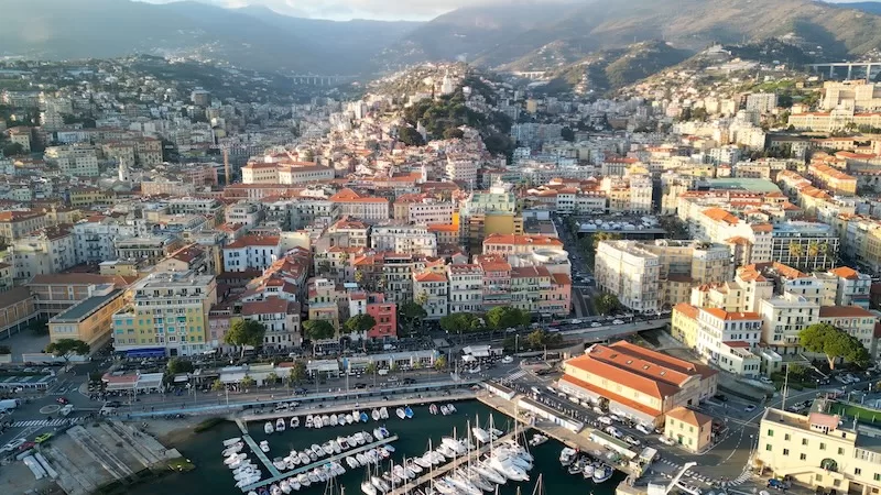 The coastal town of Sanremo