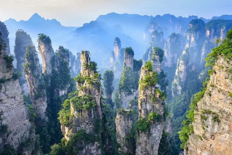 Tianzi Mountains in Zhangjiajie National Forest Park, Hunan Province, China