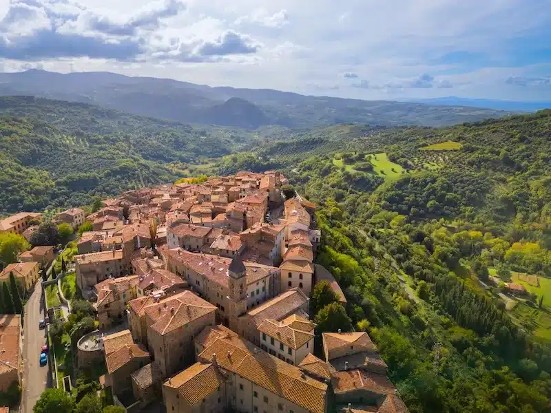 A hillside village in southern Italy