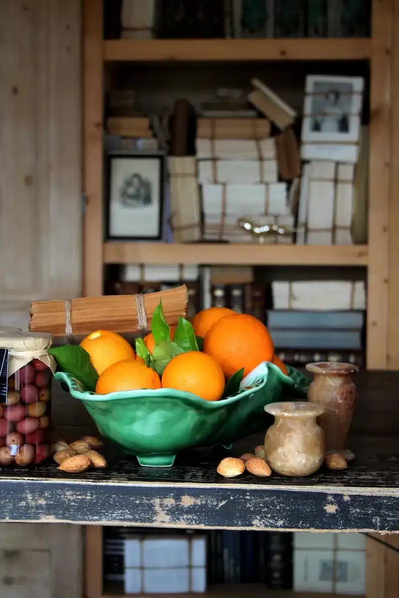 Each winter, a neighbor brings oranges for the children.