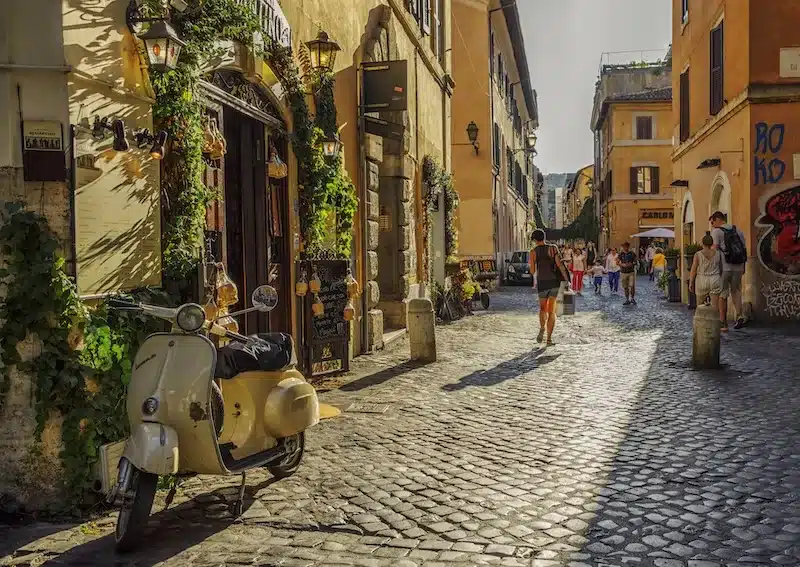 Local rhythms endure in small-town Italy, from morning rituals to evening strolls. Photo courtesy of iStock/tunart.